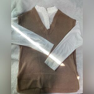 Ann Taylor LOFT Sweater Vest: Tan Sweaters & Sweatshirts -